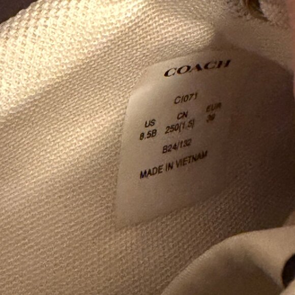 Coach Women's Strider Sneaker Graphite Charcoal 8.5 Signature Canvas No Box - Picture 16 of 16